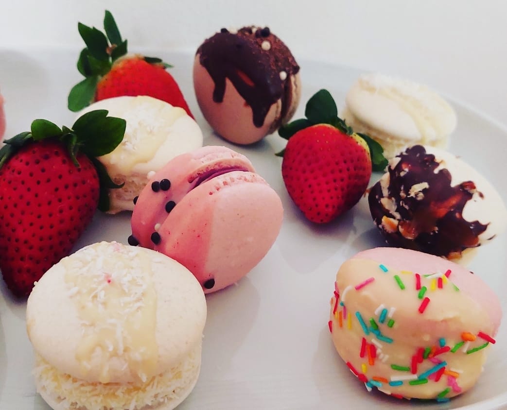 Macarons Rafaello con almendras !