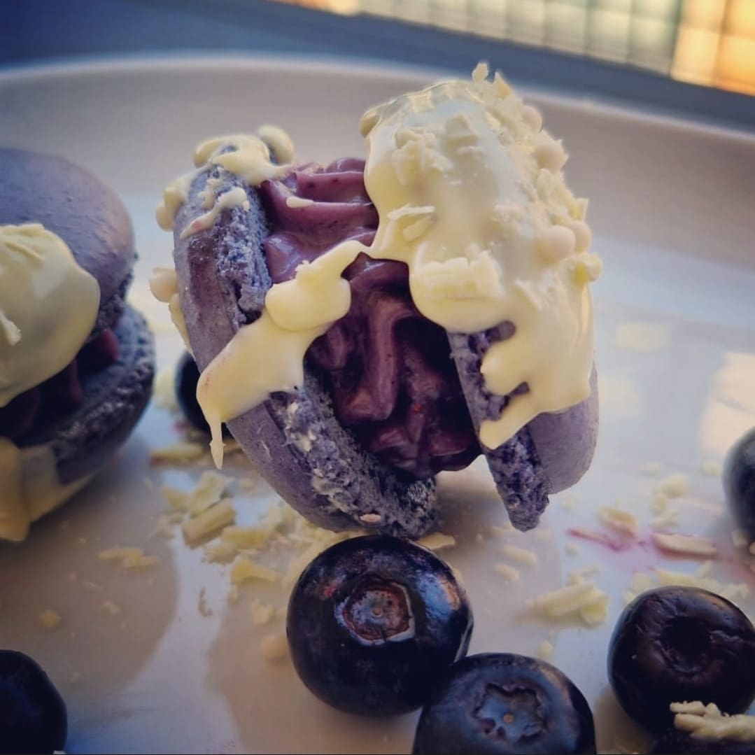 Macarons con relleno de Arandanos !