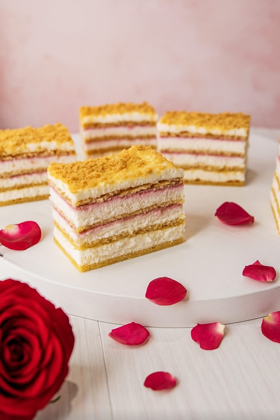 Prajitura medovik cu crema de smantana si confit de fructe de padure !